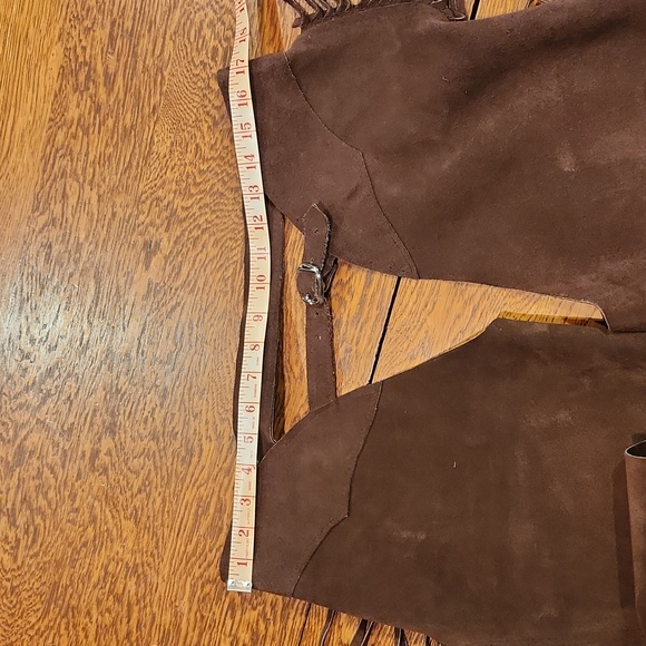 Brown Suede Fringe Chaps - Picture 8 of 11